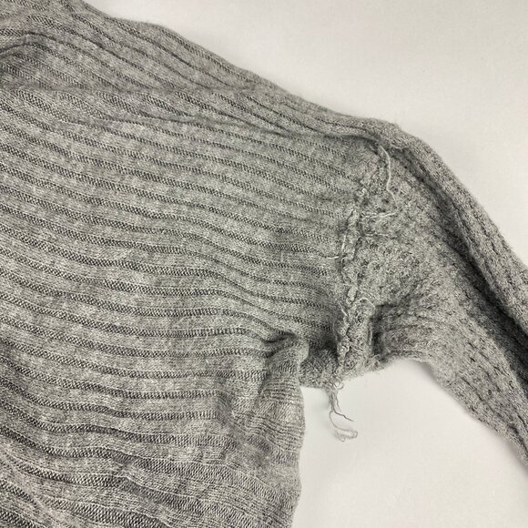 Free People Ventura Waffle Knit Hi Lo Shirt Women's Size M Gray - Picture 8 of 16